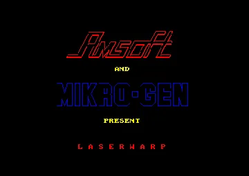 Laserwarp (UK) (1985) (Trainer) screen shot title